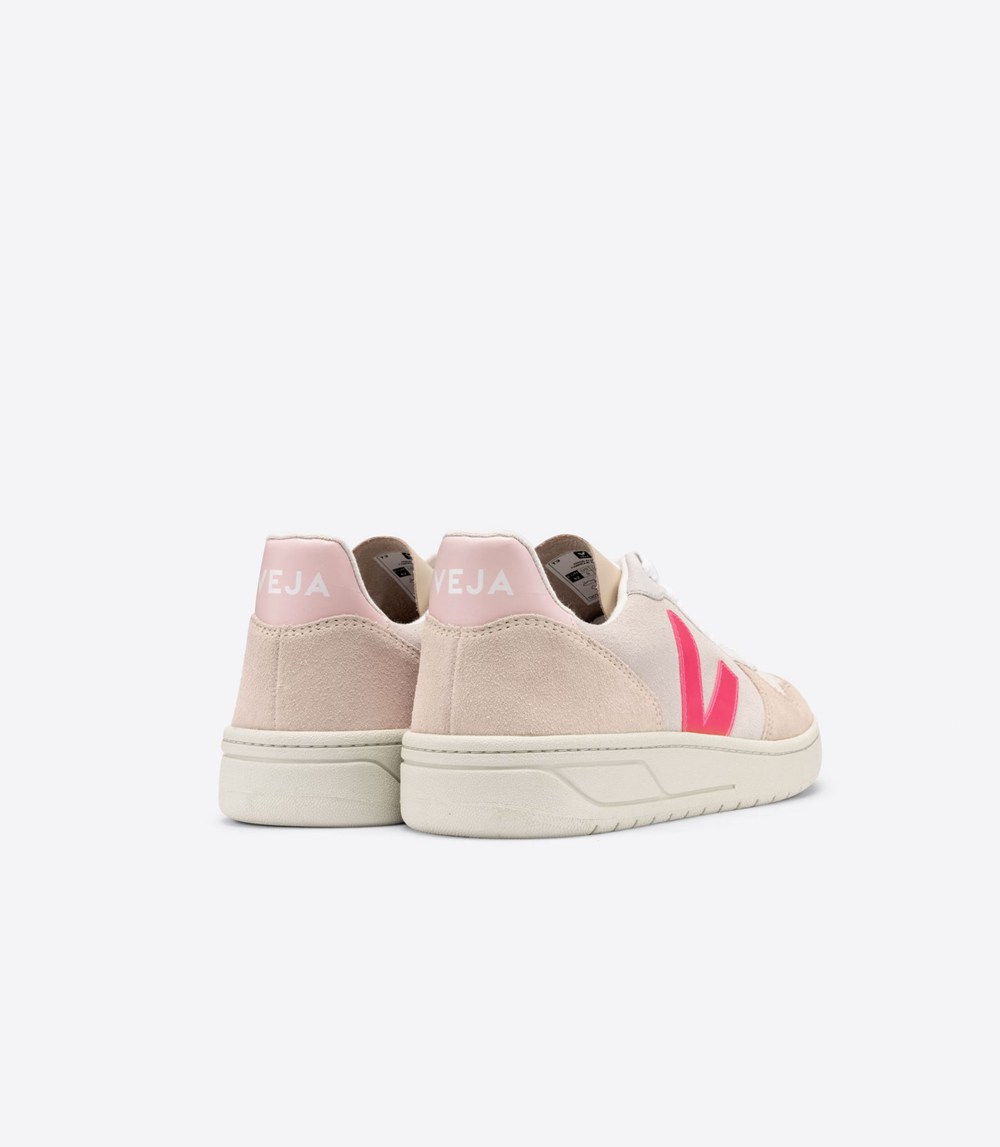 Veja Sneakers Dama - V-10 Suede Multico Natural - Bej/Roz - 2319576-PC